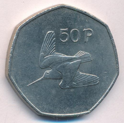 Ирландия 50 пенсов, 1997 (50 пенсов Ирландия. 1997)