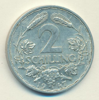 Австрия 2 шиллинга, 1947 (2 шиллинга. Австрия 1947)