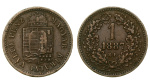 Венгрия 1 крейцер, 1887 (Венгрия. Франц Иосиф I. 1 крейцер 1887 года.)