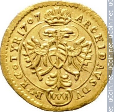 Австрия ⅛ дуката, 1707