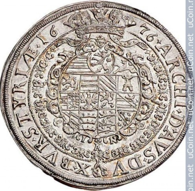 Австрия ½ талера, 1676