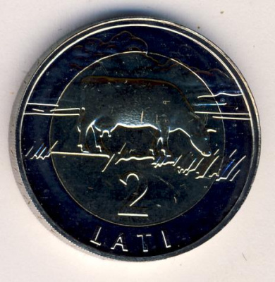 Латвия 2 лата, 2003 (2 лат. Латвия. 2003)