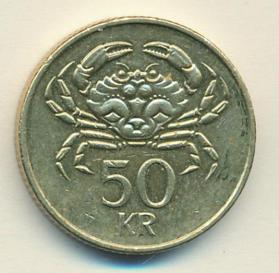 Исландия 50 крон, 2005 (50 крон. Исландия 2005)