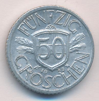 Австрия 50 грошей, 1952 (50 грошей. Австрия 1952)