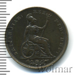 Великобритания 1 фартинг, 1826 (1 фартинг. Великобритания 1826г. Cu.)