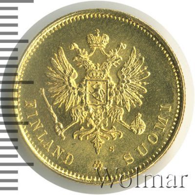 20 марок 1912 г. S. Для Финляндии (Николай II) (20 марок. Финляндия 1912г. S. Au.)