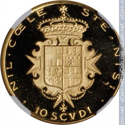 Мальтийский орден 10 скудо, 1966