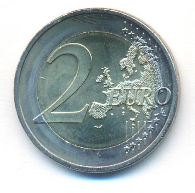 Эстония 2 евро, 2012 (2 евро Эстония 10 лет ЕВРО. 2012)