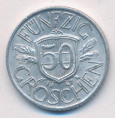 Австрия 50 грошей, 1947 (50 грошей. Австрия 1947)