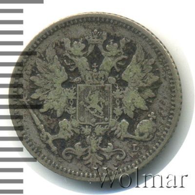 25 пенни 1894 г. L. Для Финляндии (Александр III). (25 пенни. Финляндия 1894г. L. Ag.)