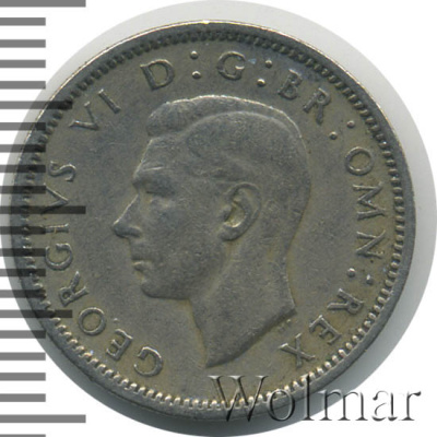 Великобритания 6 пенсов, 1951 (6 пенсов. Великобритания 1951г. Cu-Ni.)