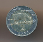 Латвия 2 лата, 1999 (2 лата. Латвия. 1999)