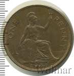 Великобритания 1 пенни, 1951 (1 пенни. Великобритания 1951г. Cu.)