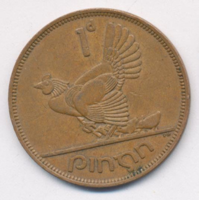 Ирландия 1 пенни, 1966 (1 пенни. Ирландия 1966)