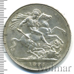 Великобритания 1 крона, 1895 (1 крона. Великобритания 1895г. Ag.)