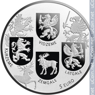 Латвия 5 евро, 2018