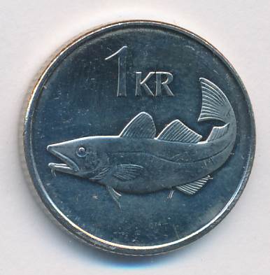 Исландия 1 крона, 2005 (1 крона. Исландия. 2005)