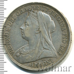 Великобритания 1 крона, 1897 (1 крона. Великобритания 1897г. Ag.)