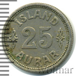 Исландия 25 эйре, 1933 (25 эйре. Исландия 1933г. Cu-Ni.)