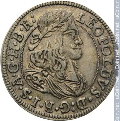 Австрия 3 крейцера, 1670