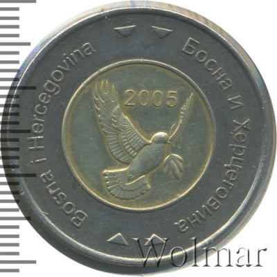 Босния и Герцеговина 5 марок, 2005 (5 марок. Босния и Герцеговина 2005г. Bm.)