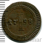Бавария 1 пфенниг, 1758 (1 пфеннинг. Германия. Мюнстер 1758г. Cu.)