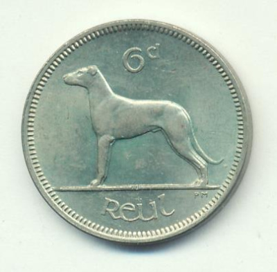 Ирландия 6 пенсов, 1967 (6 пенсов. Ирландия 1967)