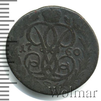 Денга 1760 г. Елизавета I. (Денга 1760г. Cu.)