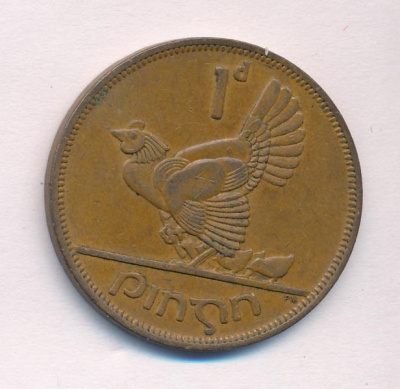 Ирландия 1 пенни, 1963 (1 пенни. Ирландия 1963)