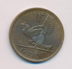 Ирландия 1 пенни, 1968 (1 пенни. Ирландия. 1968)