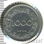 Австрия 1000 крон, 1924 (1 000 крон. Австрия 1924г. Cu-Ni.)