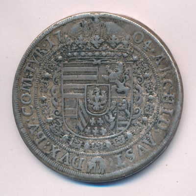 Австрия 1 талер, 1704 (Талер. Австрия 1704)