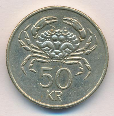 Исландия 50 крон, 2001 (50 крон. Исландия 2001)