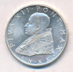 Ватикан 500 лир, 1958 (500 лир. Ватикан. 1958)