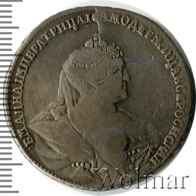 Полтина 1738 г. Анна Иоанновна. Красный тип (Полтина 1738г. Ag. R, Ильин - 3 рубля,  Петров - 2,25 рублей.)