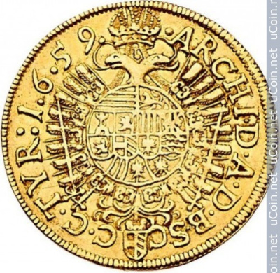 Австрия 5 дукатов, 1659