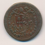 Папская область 1 кваттрино, 1802 (Кваттрино Ватикан D-22мм 1802)