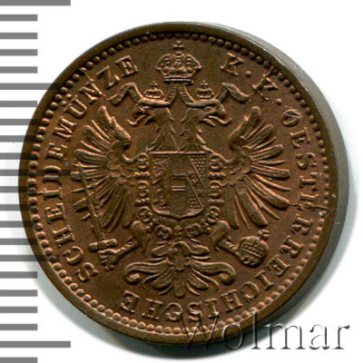 Австрия 1 крейцер, 1891 (1 крейцер. Австрия 1891г. Cu.)