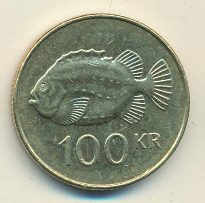 Исландия 100 крон, 2011 (100 крон. Исландия 2011)