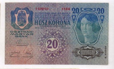 Венгрия 20 крон, 1913 (20 крон. Австро-Венгрия. 1913)