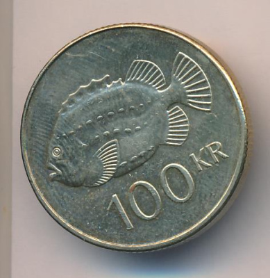 Исландия 100 крон, 2006 (100 крон. Исландия 2006)