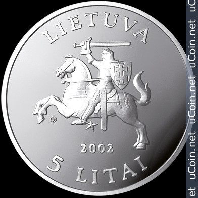 Литва 5 лит, 2002