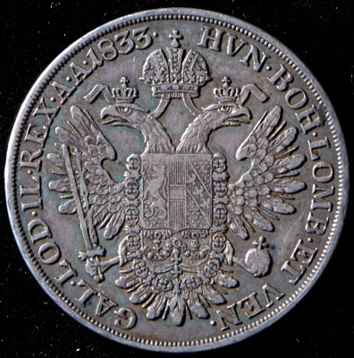 Австрия ½ талера, 1833 (1/2 талера 1833 (Австрия))