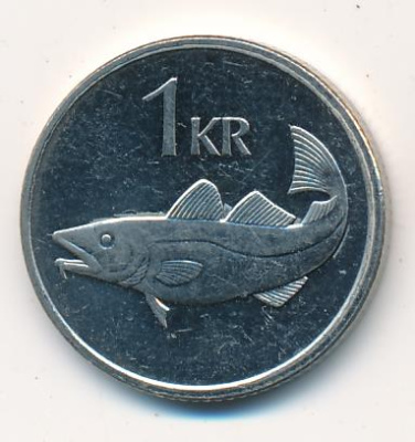 Исландия 1 крона, 1999 (1 крона. Исландия 1999)