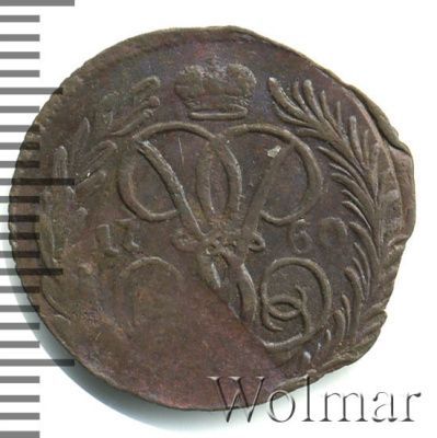 Денга 1760 г. Елизавета I. (Денга 1760г. Cu.)