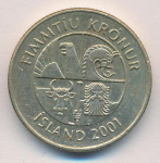 Исландия 50 крон, 2001 (50 крон. Исландия 2001)