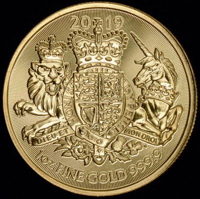 Великобритания 100 фунтов, 2019 (100 фунтов 2019 "Королевский герб" (Великобритания))