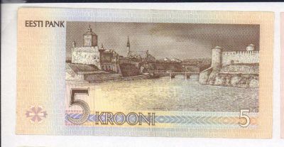 Эстония 5 крон, 1994 (5  крон. Эстония. 1994)