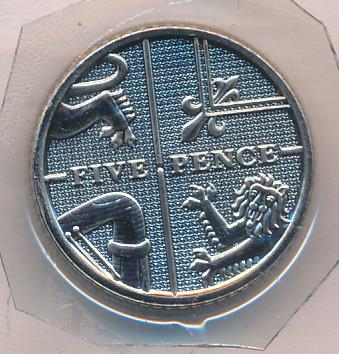 Великобритания 5 пенсов, 2019 (5 пенсов. Великобритания Упаковка 2019)