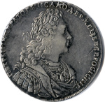 1 рубль 1729 г. Петр II. Со звездой на груди (Рубль 1729)